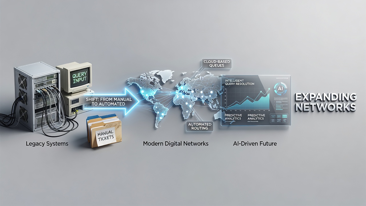 Shifts in query management techniques across expanding digital service networks
