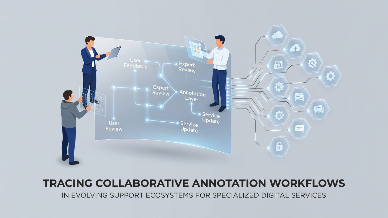 Tracing Collaborative Annotation Workflows in Evolving Support Ecosystems for Specialized Digital Services